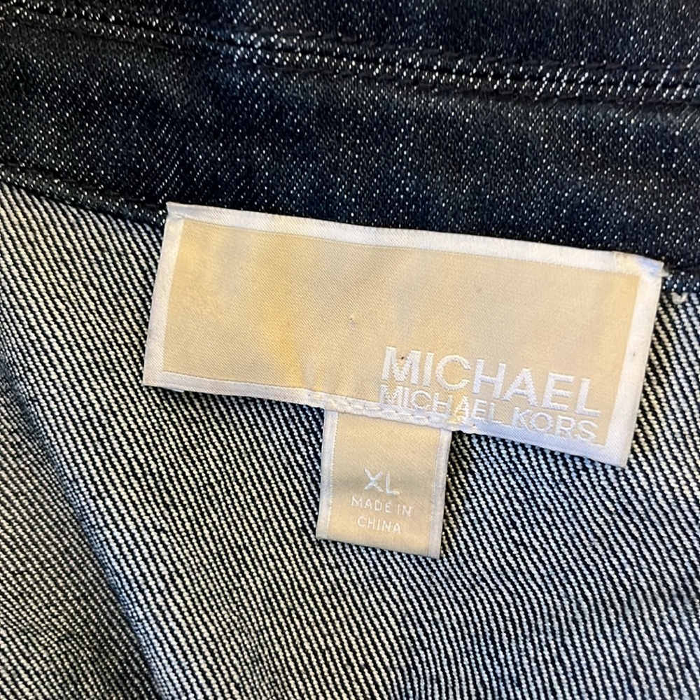 MICHAEL KORS‎  Cropped Deni Jacket Size XL - Picture 3 of 12